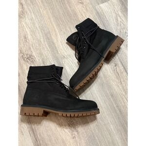 Timberland Radford 6 Inch Waterproof Boots Black Nubuck Nylon A1S5P Mens 7